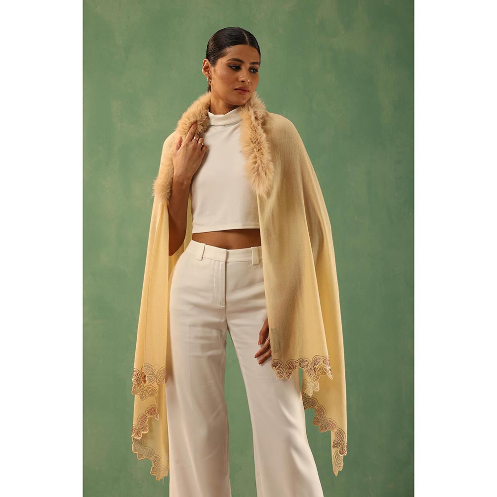 Dusala India Delvey Cashmere Fur Stole