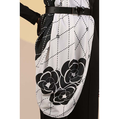 Dusala India Black Printed Kira Silk Scarf