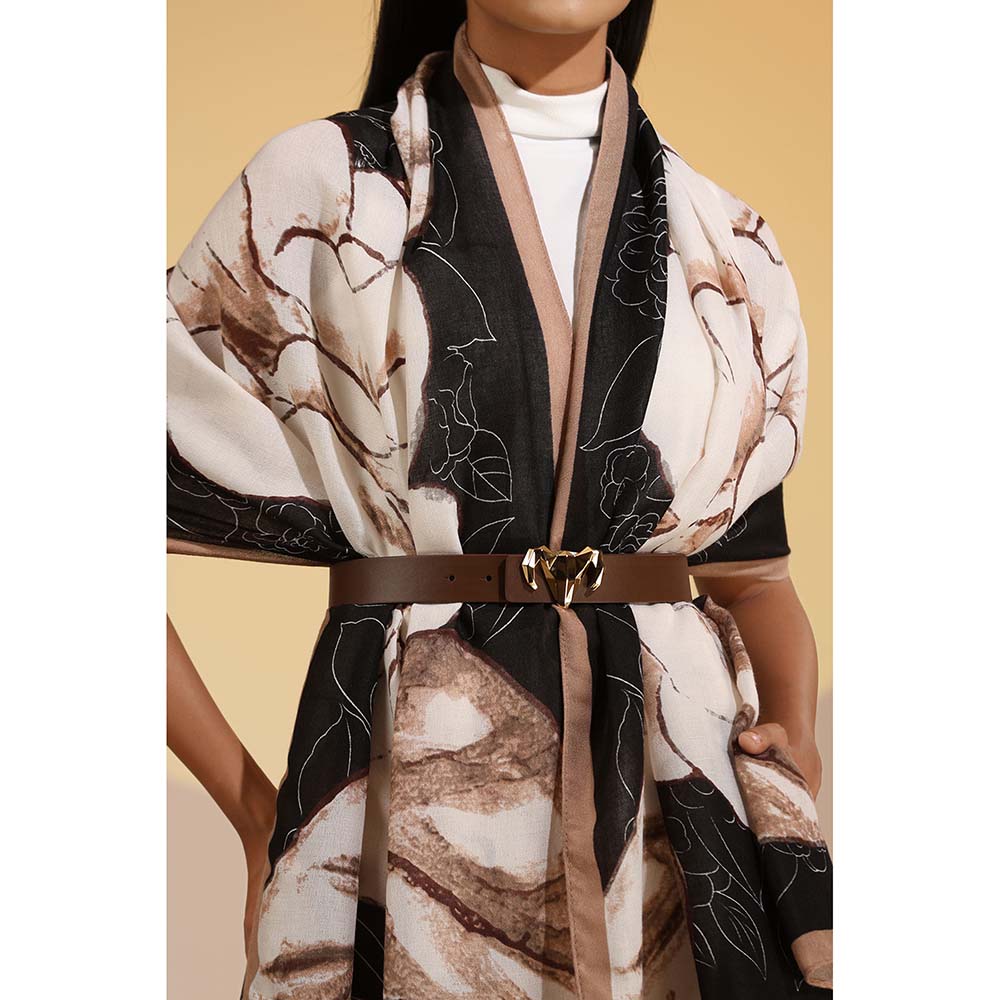 Dusala India Multi-Colour Printed Julienne Cotton Scarf