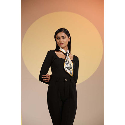 Dusala India Multi-Colour Printed Winslet Silk Neck Scarf