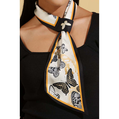 Dusala India Multi-Colour Printed Winslet Silk Neck Scarf