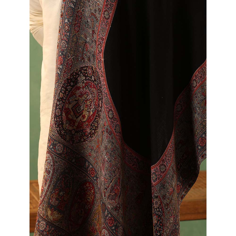 Dusala India Black Tanish Cashmere Stole