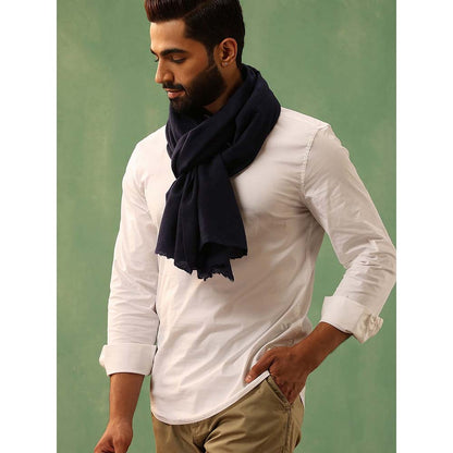 Dusala India Navy Blue Shreedhar Cashmere Stole
