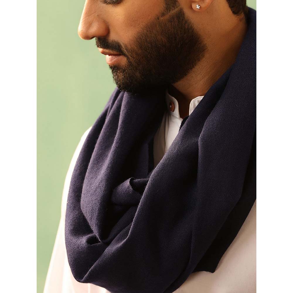 Dusala India Navy Blue Shreedhar Cashmere Stole