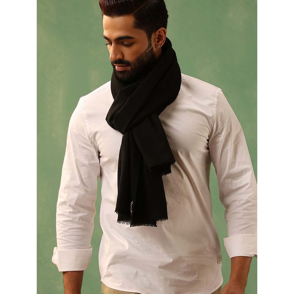Dusala India Black Krish Pashmina Stole