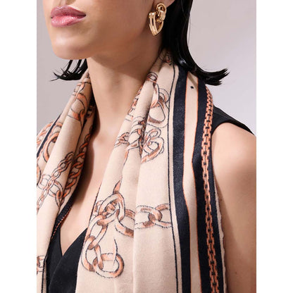 Dusala India Jon Beige Heritage Cashmere Stole