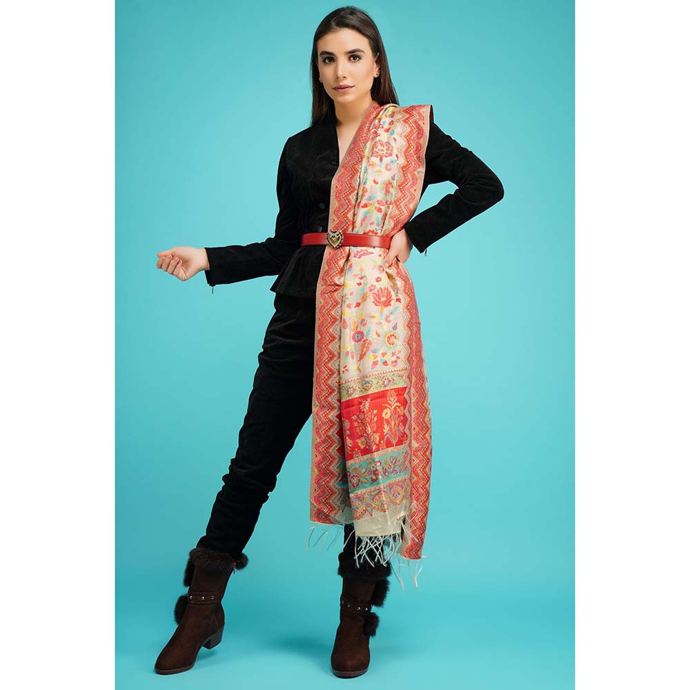Dusala India Cashmere Multicolour Kani Weave Stole
