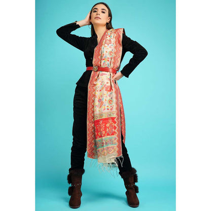 Dusala India Cashmere Multicolour Kani Weave Stole