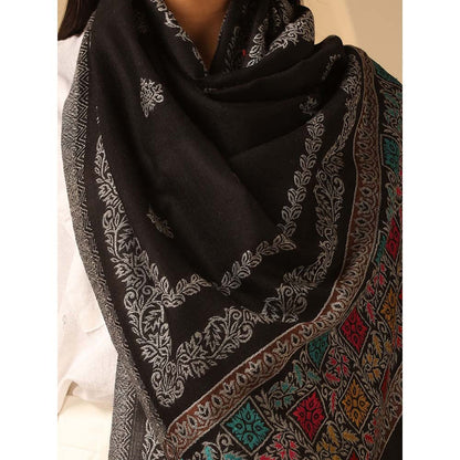 Dusala India Black Sprunger Cashmere Stole