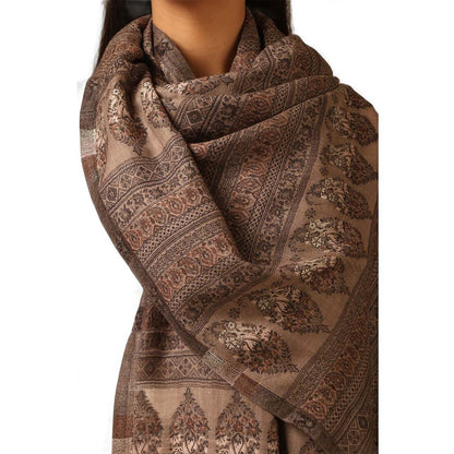 Dusala India Brown Rhea Cashmere Stole