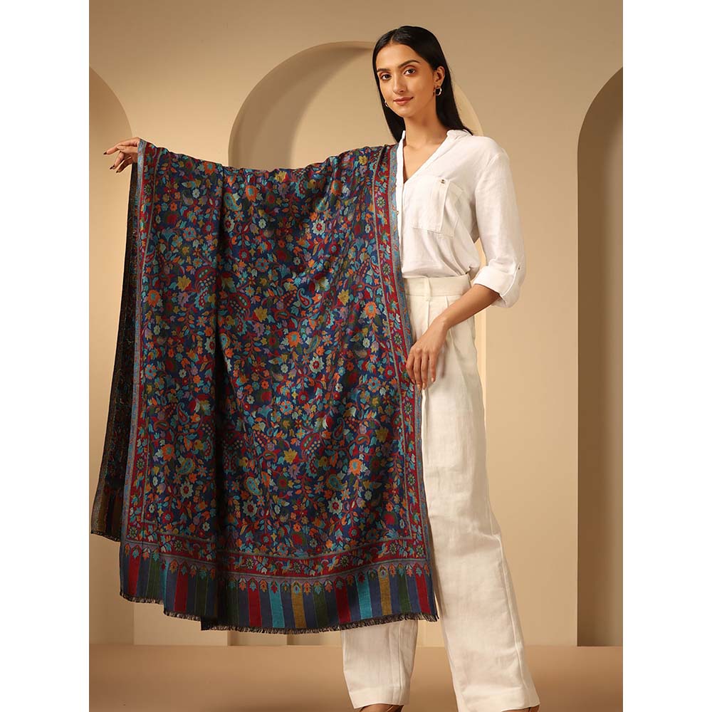 Dusala India Blue Radhi Stoles