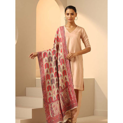 Dusala India Pink Isha Cashmere Stole