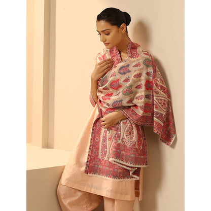 Dusala India Pink Isha Cashmere Stole