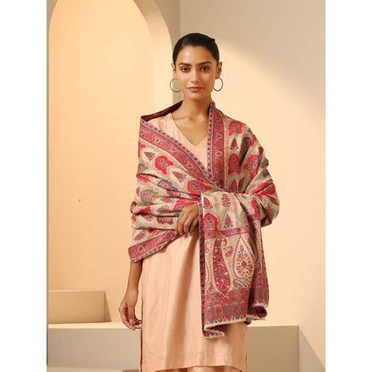 Dusala India Pink Isha Cashmere Stole