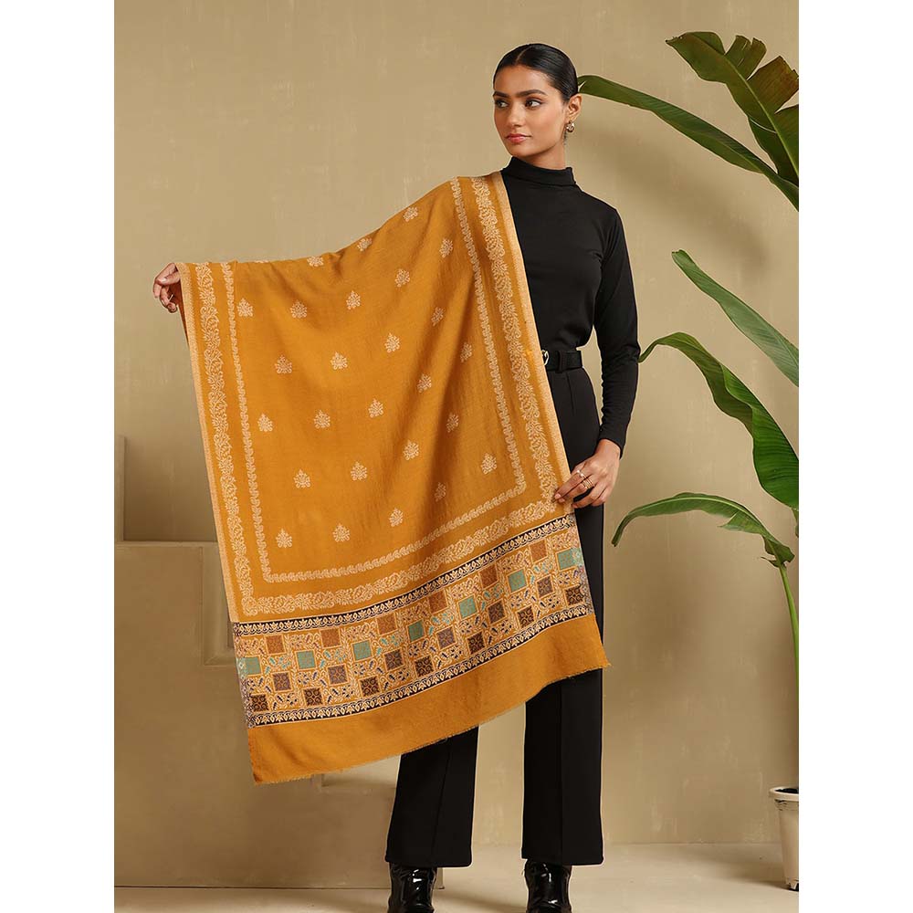 Dusala India Mustard Nora Cashmere Stole