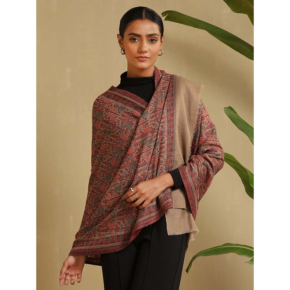 Dusala India Beige Sera Cashmere Stole