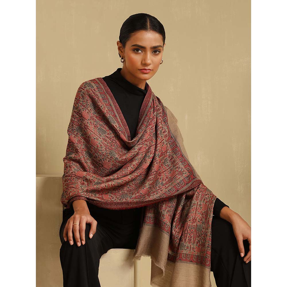 Dusala India Beige Sera Cashmere Stole