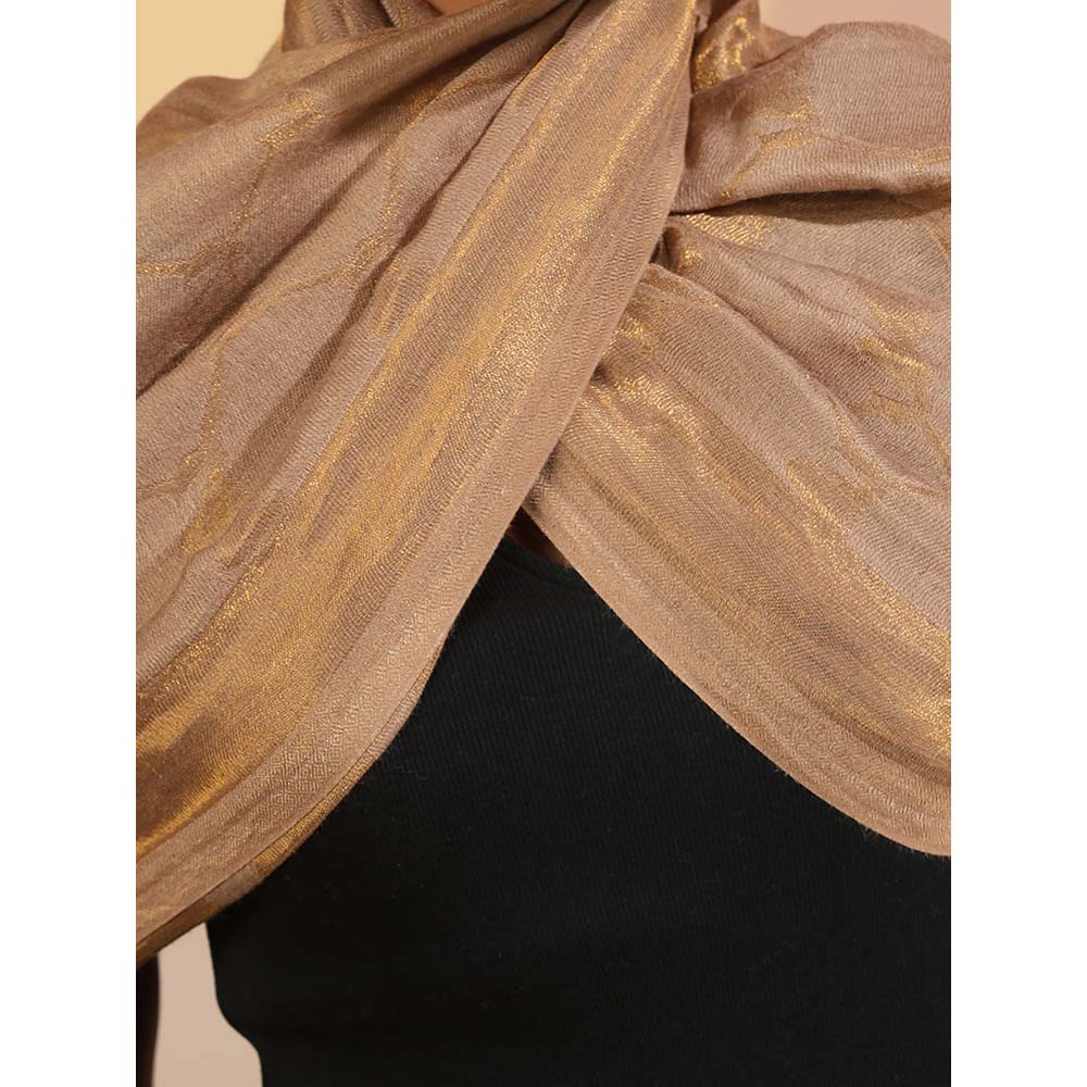 Dusala India Brown Ashti Dusala Cashmere Fine Wool Stole