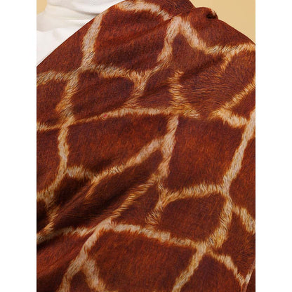 Dusala India Brown Stacy Cashmere Fine Wool Stole