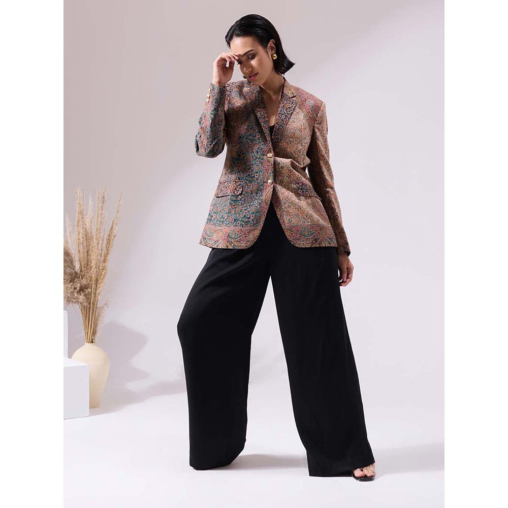 Dusala India Tashi Fine Wool Silk Multi-Color Blazer