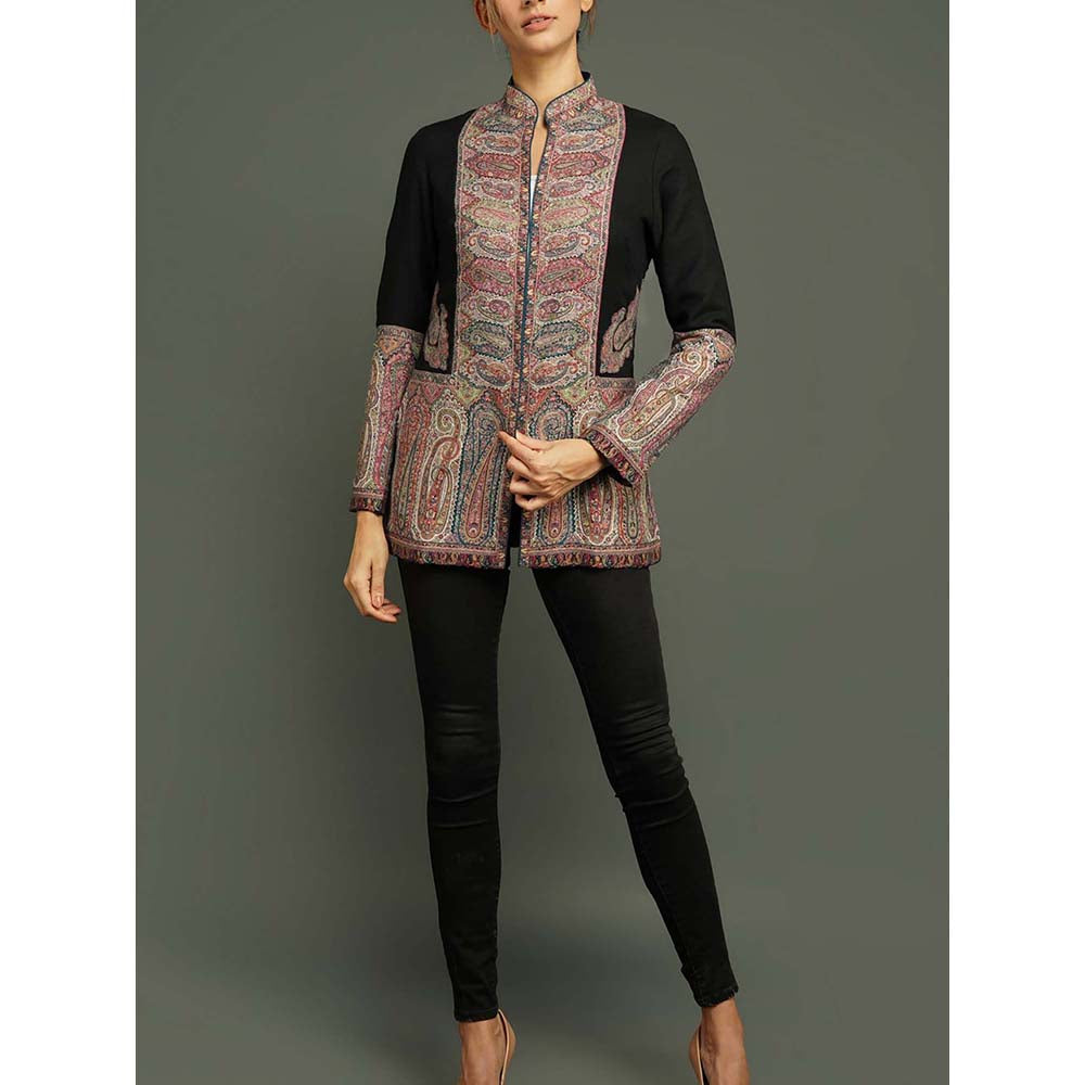 Dusala India Antique Jamawar Pashmina Multi-Color Shrug