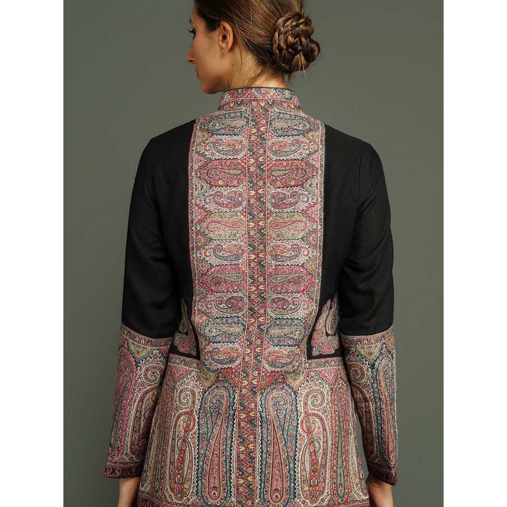 Dusala India Antique Jamawar Pashmina Multi-Color Shrug