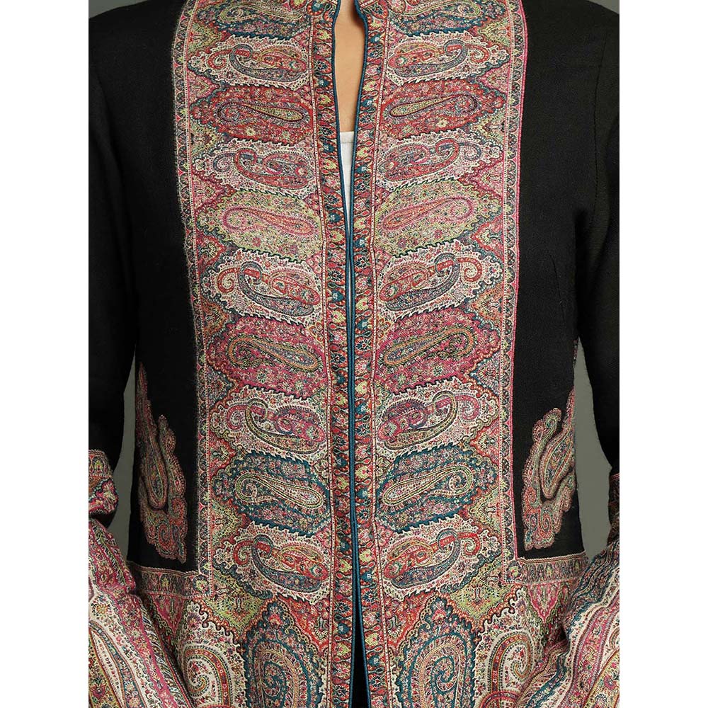 Dusala India Antique Jamawar Pashmina Multi-Color Shrug