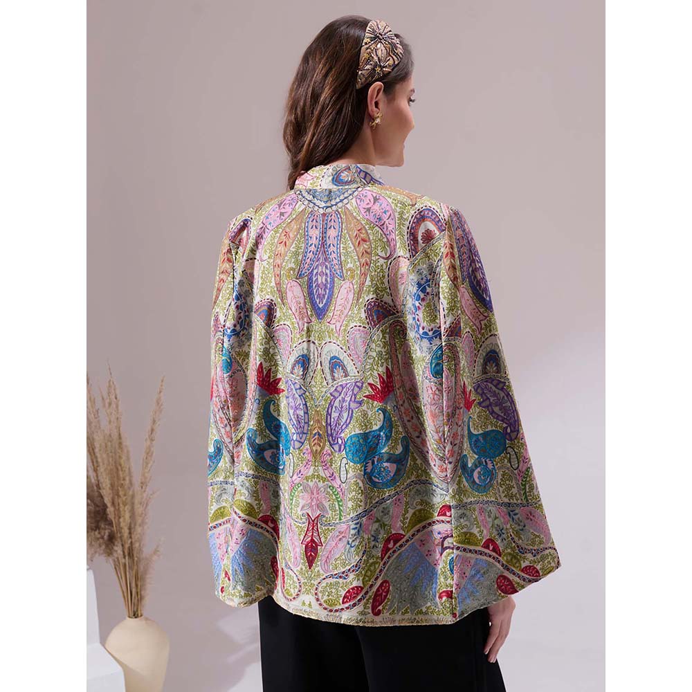 Dusala India Tapasi Pashmina Blended Multi-Color Cape