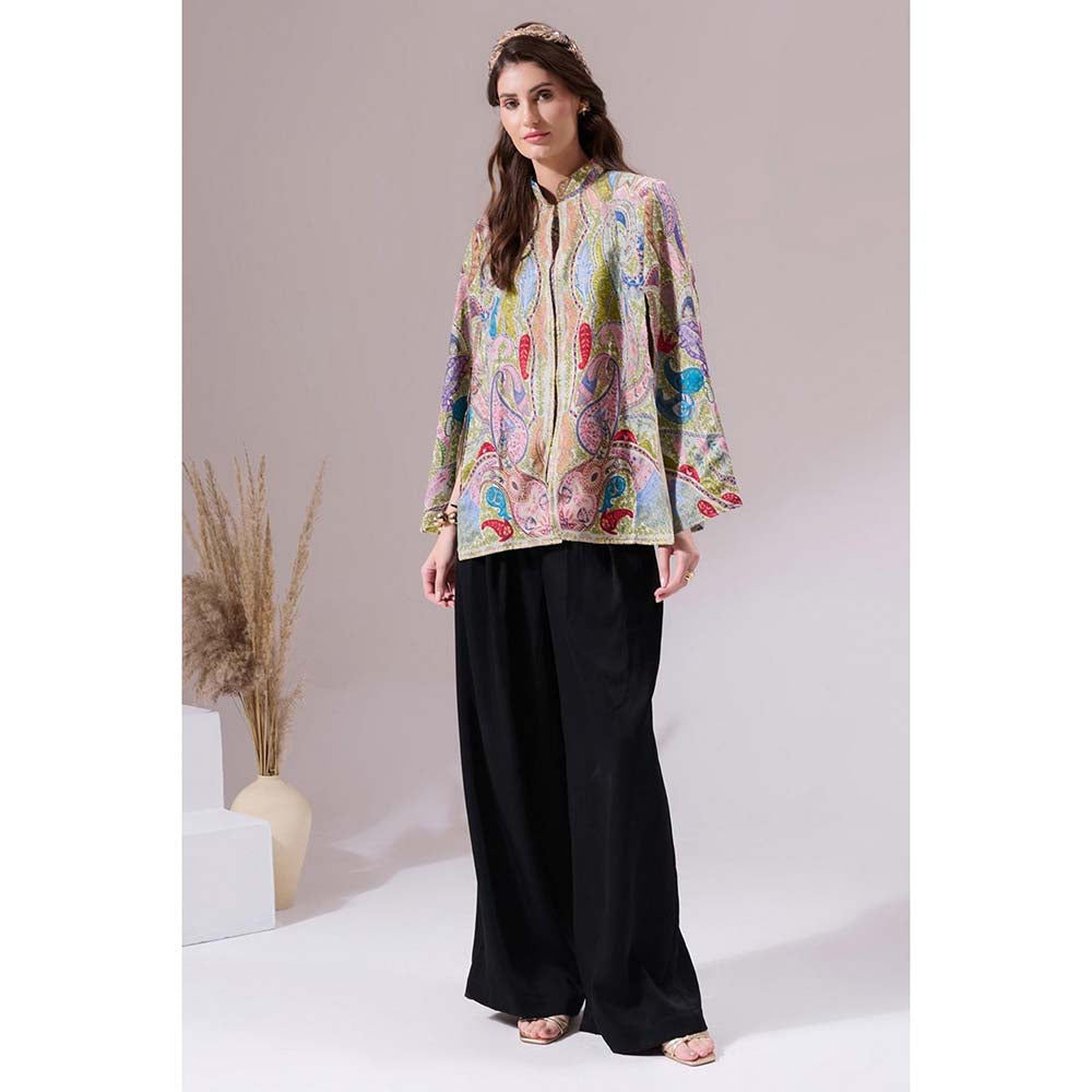 Dusala India Tapasi Pashmina Blended Multi-Color Cape
