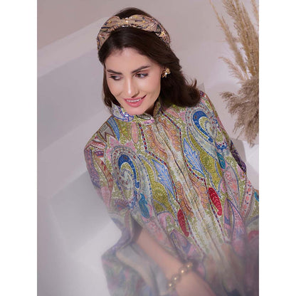 Dusala India Tapasi Pashmina Blended Multi-Color Cape