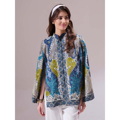 Dusala India Tarika Pashmina Blended Multi-Color Cape