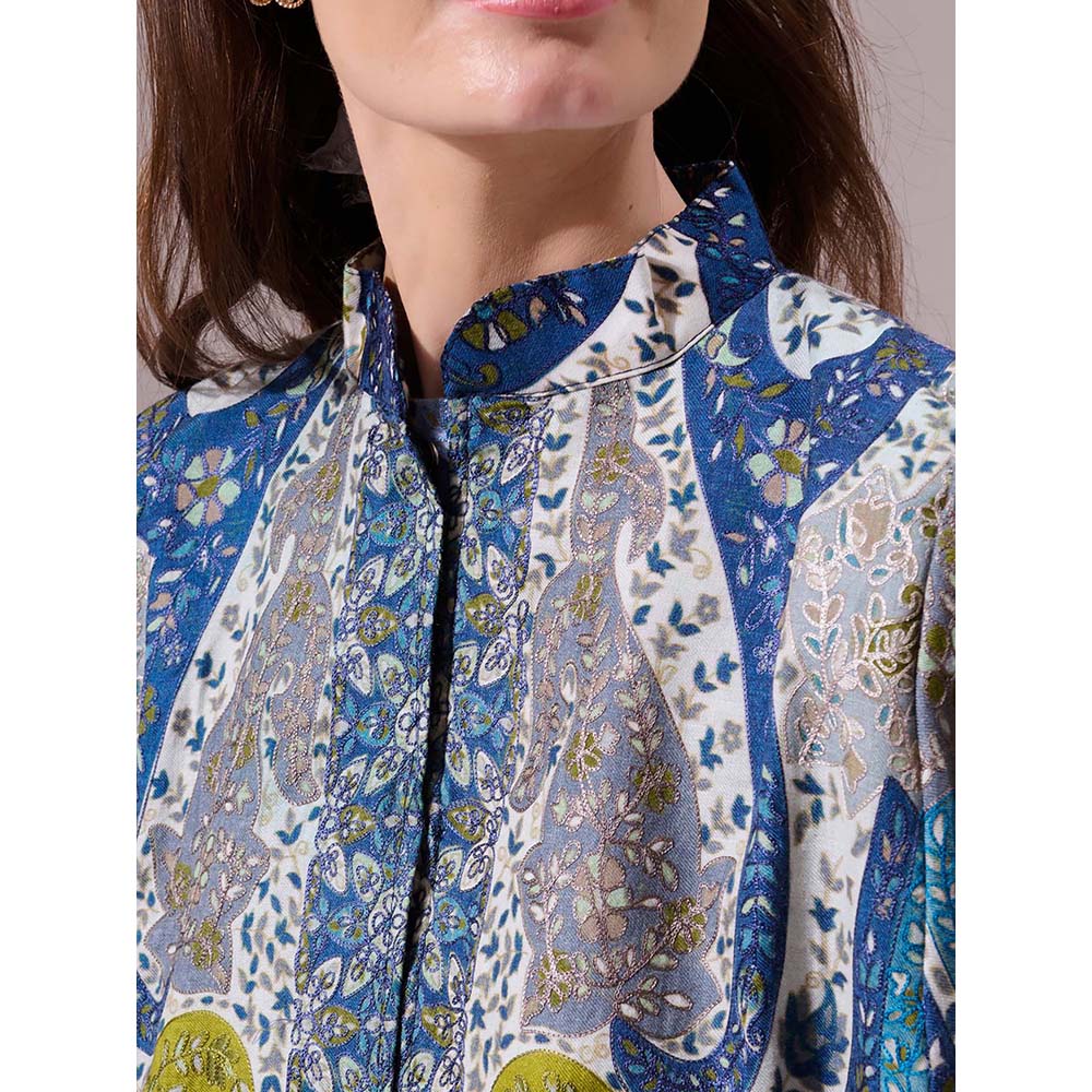 Dusala India Tarika Pashmina Blended Multi-Color Cape