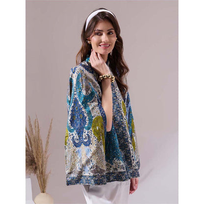 Dusala India Tarika Pashmina Blended Multi-Color Cape