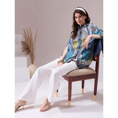 Dusala India Tarika Pashmina Blended Multi-Color Cape