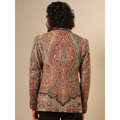 Dusala India Multi-Colour Raj Fine Wool Silk Full Blazer
