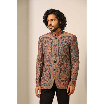 Dusala India Multi-Colour Rehan Fine Wool Silk Full Blazer