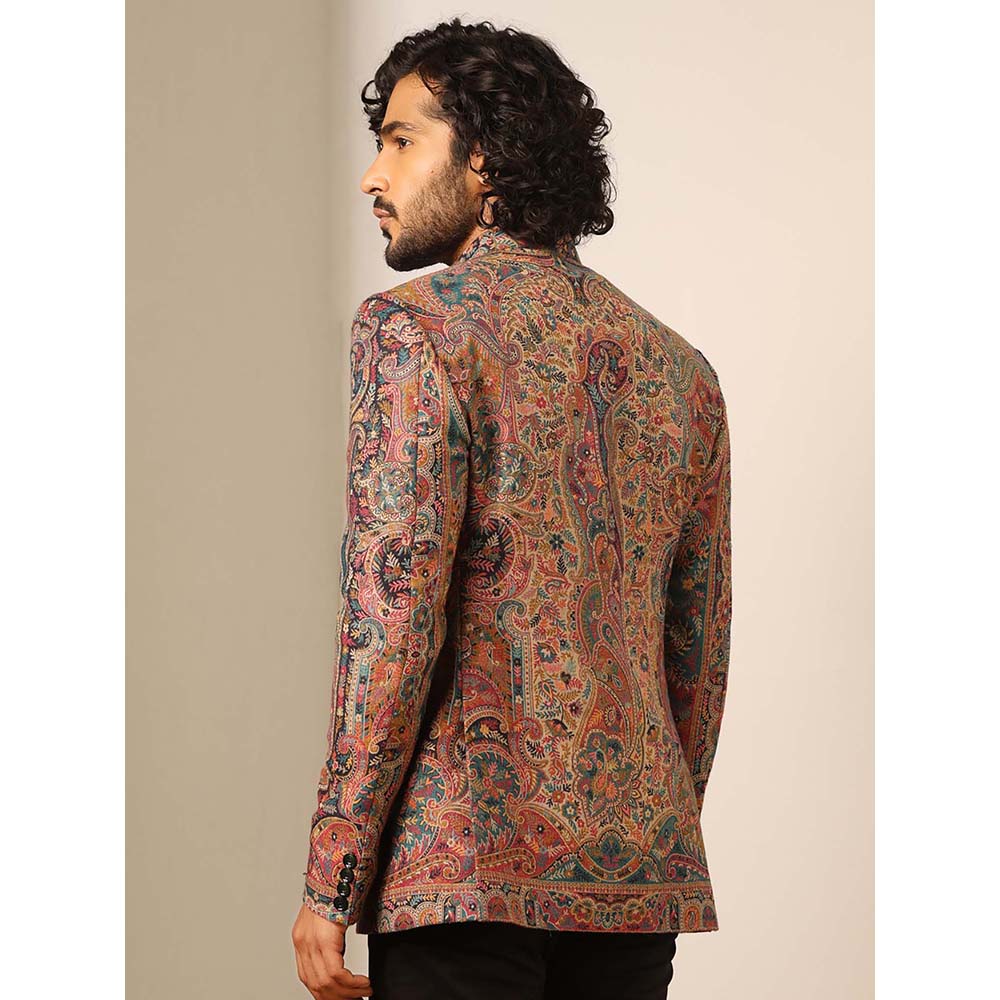 Dusala India Multi-Colour Rehan Fine Wool Silk Full Blazer