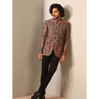 Dusala India Multi-Colour Rehan Fine Wool Silk Full Blazer