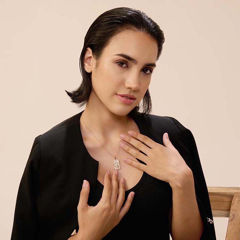 Dusala India White Leo Zodiac Pendant 18K Gold-Plated Necklace