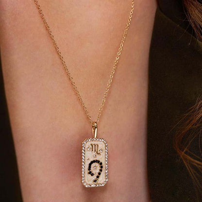 Dusala India White Scorpio Zodiac Pendant 18K Gold-Plated Necklace