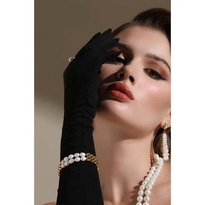 Dusala India White Cuban Luxe Bracelet