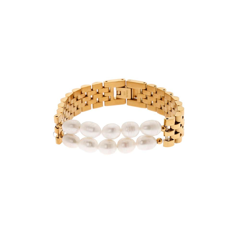 Dusala India White Cuban Luxe Bracelet