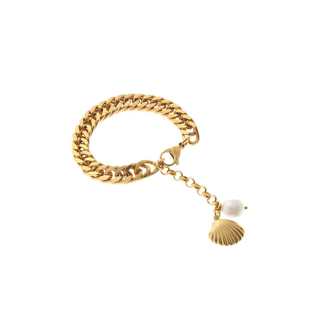 Dusala India White Shell Chic Bracelet