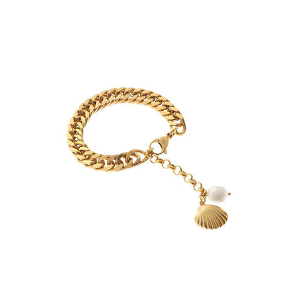 Dusala India White Shell Chic Bracelet
