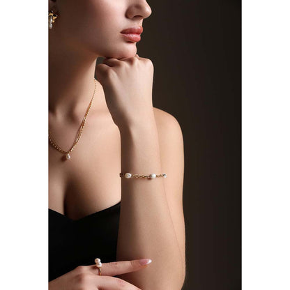 Dusala India White Everyday Glam Bracelet