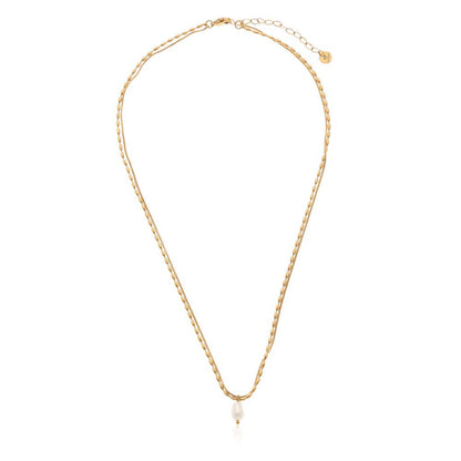 Dusala India White Double Delight Necklace