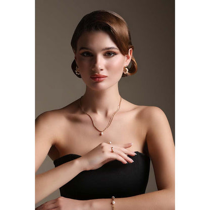 Dusala India White Double Delight Necklace