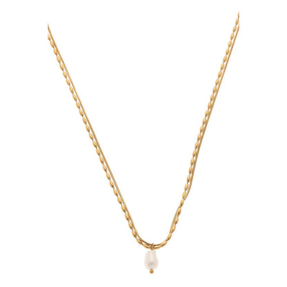 Dusala India White Double Delight Necklace