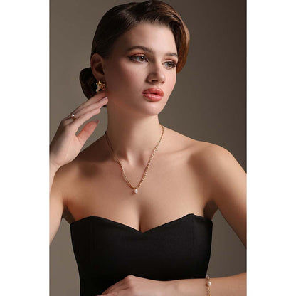 Dusala India White Double Delight Necklace