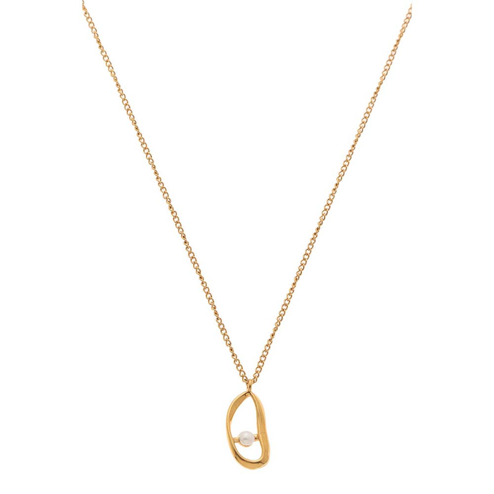 Dusala India White Pendant Bliss Necklace